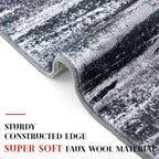 Lansny Abstract Washable 2x6 Runner Rug Non Slip Runners for Hallway