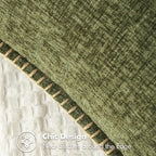MIULEE Pack of 2 Couch Throw Pillow Covers 16x16 Inch Olive Green Farmhouse Decorative Pillow Covers with Stitched Edge Soft Chenille Solid Dyed Spring Pillow Covers for Sofa Bed Living Room