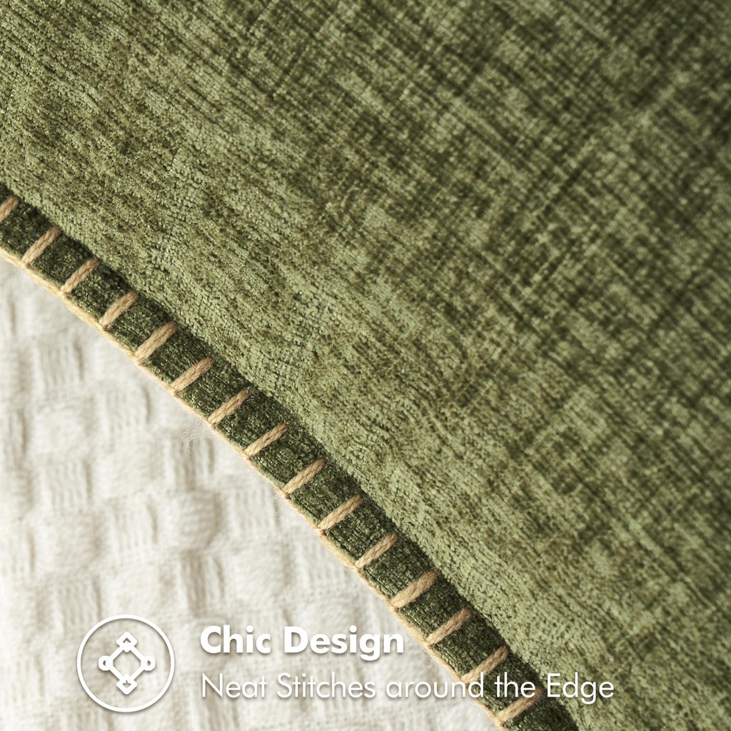 MIULEE Decorative Couch Throw Pillow Covers 20x20 Inch Olive Green 2 Pack