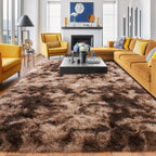 Quntue Rugs for Living Room 6x9, Soft Shaggy Modern Shag Area Rug for Bedroom, Upgrade Non-Slip Plush Fluffy Carpet for Kids Boys Girls Room Home Decor Aesthetic, Dark Grey