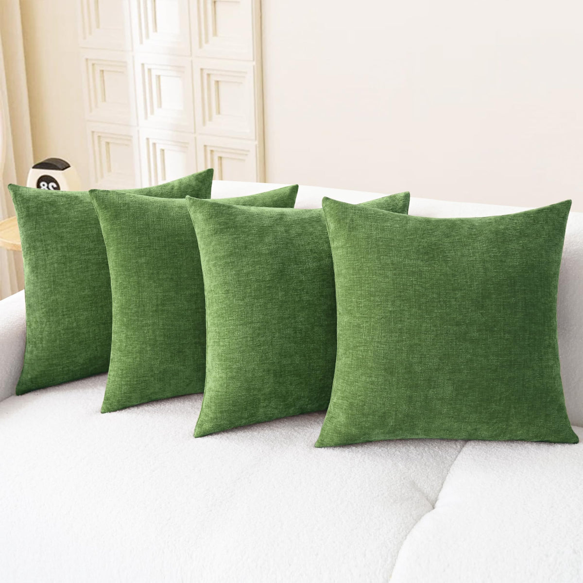 CaliTime Decorative Couch Throw Pillow Covers 18 X 18 Inches Baby Blue