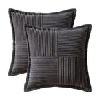 MIULEE Decorative Throw Pillow Covers for Couch 20x20 Inch Dark Grey 2 Pack