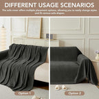 Armchair Couch Cover for Dogs 1 Cushion, Washable Recliner Covers Sofa Protector, Oversized Single Chair Covers, Accent Chair Slipcovers, Pet Couch Cover Blanket Throws(71"x91", Charcoal Grey)