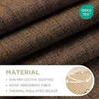 Joydeco Linen Blackout Curtains for Bedroom - 100% Light Blocking 1 Panels, Cappuccino Drapes 100" W x 120" L, Thermal Insulated Room Darkening Curtains for Living Room, Rod Pocket & Back Tabs