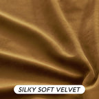 RYB HOME Gold Brown Velvet Curtains 72 inches with Hook Belt, Back Tab