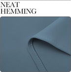NICETOWN Blackout Curtains & Drapes for Bedroom, Smoky Blue, W34 x L40, Set of 2, Triple Weave Grommet Top Thermal Insulated Light Blocking Panels for Bathroom/Living Room
