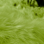 Goolela Lime Green Round Fluffy Rug for Bedroom 3ft Circle Faux Fur Sheepskin Soft Bedside Furry Shag Playroom Small Decor Washable