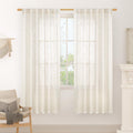 LAMIT 68 inch Length Linen Curtains for Living Room 2 Panels, 52 x 68 Inch