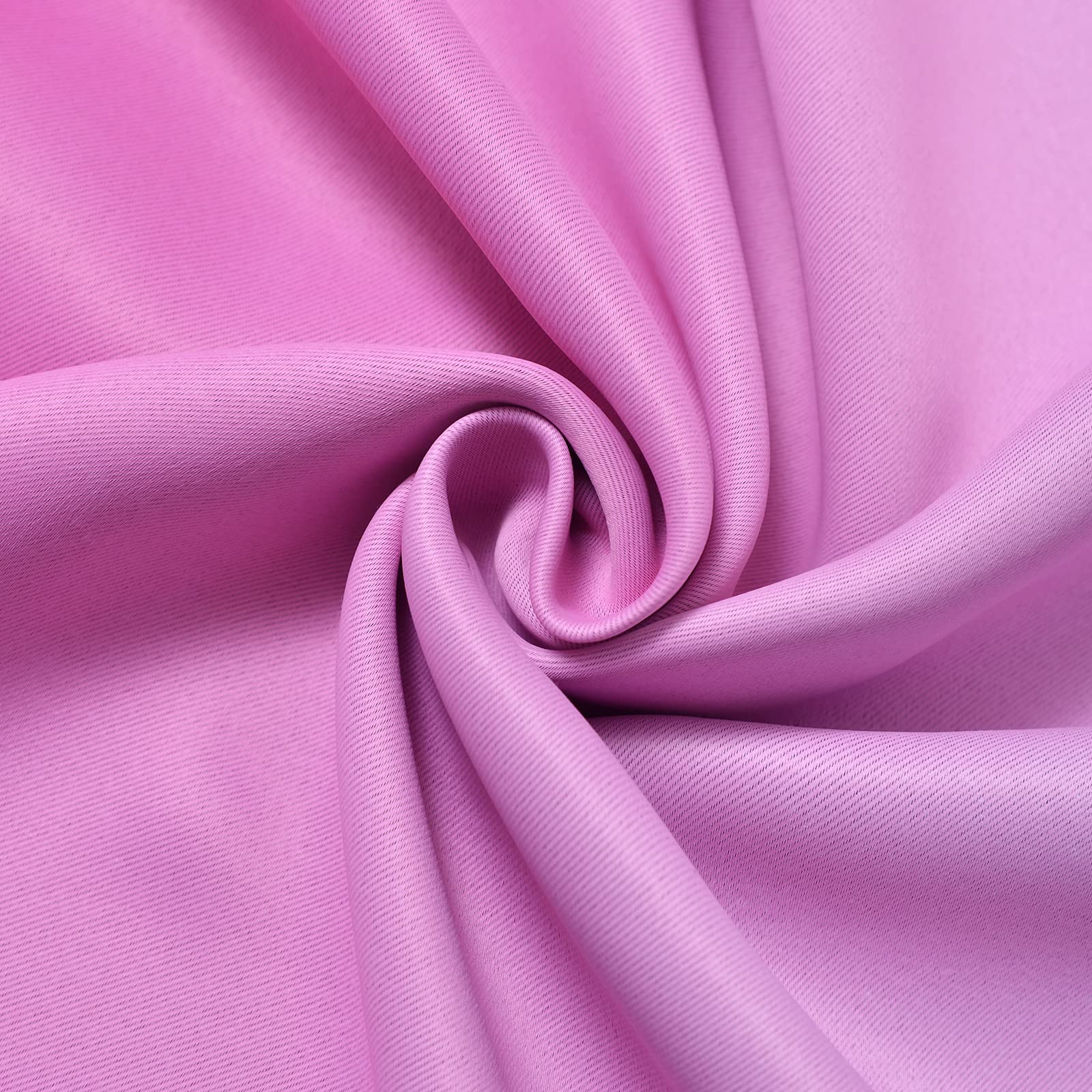 Yakamok Pink and Purple Blackout Curtains, Ombre Full Room Darkening Window Curtains for Living Room,Grommet Thermal Insulated Drapes,Light Blocking Curtains for Girls Bedroom,52x54 Inch, 2 Panels