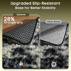 Ophanie Black Gold and Grey Area Rugs for Living Room 6x9, Fluffy Shag Large Fuzzy Plush Soft Carpets, Floor Shaggy Rugs for Bedroom, Carpet for Kids Boys Girls Dorm Nursery Home Decor Aesthetic