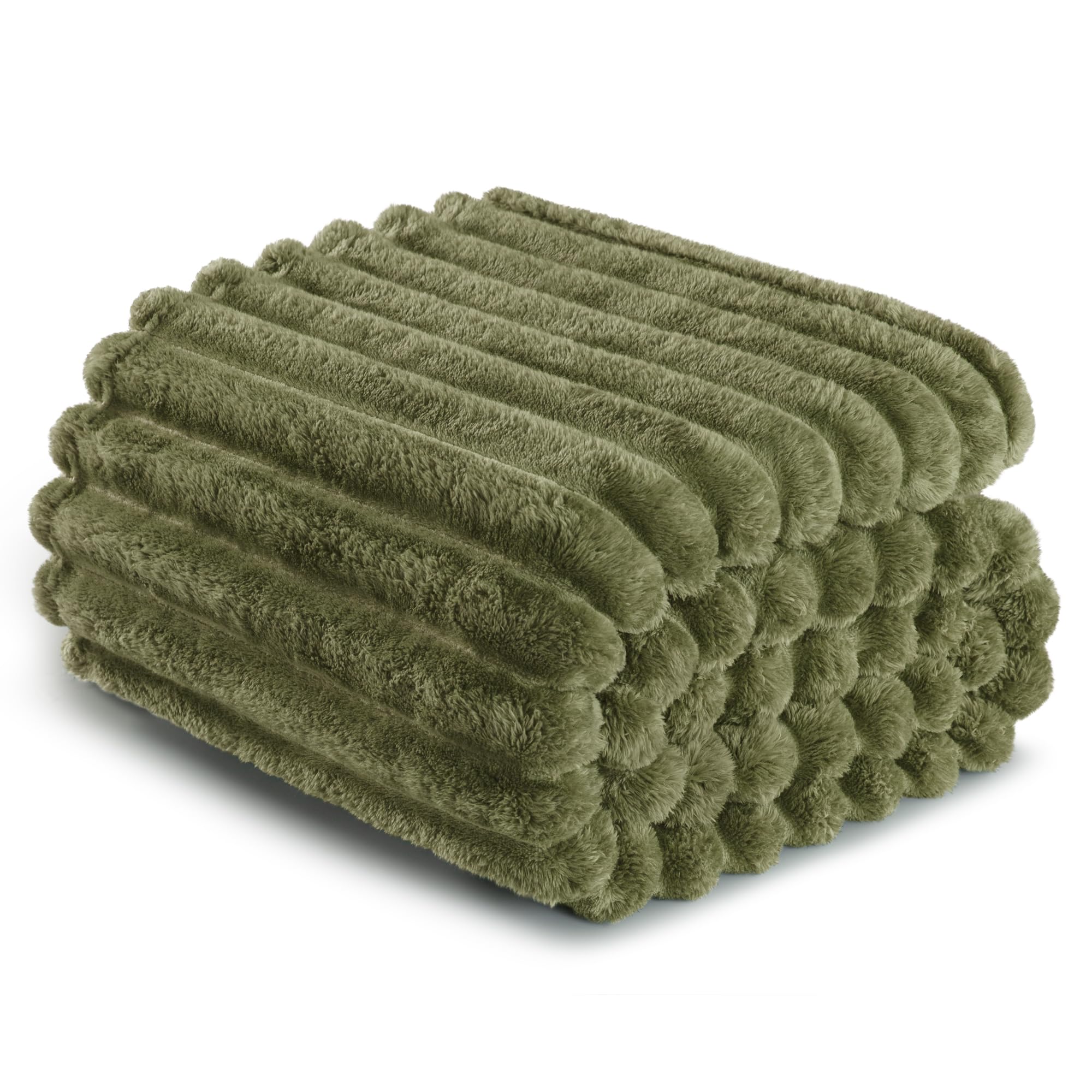 Exclusivo Mezcla Striped King Size Fleece Blanket for Bed, Couch, 90"x104"