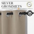 NICETOWN Blackout Curtain Panels for Bedroom, 2 Panels, W42 x L60 inches, Taupe, Thermal Insulated Grommet Top Blackout Draperies and Drapes