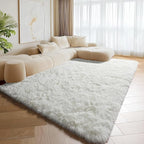 ONASAR Cream White 8x10 Area Rugs for Living Room, Large Fluffy Shag Bedroom Rug, Ivory Soft Plush Thick Shaggy Big Floor Carpet for Kids Boy and Girls Teen Dorm Nursery Indoor Home Decor