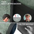 Mibao Dirt Trapper Door Mat for Indoor Outdoor, Waterproof All-Season, All-Weather Doormat, Heavy Duty Non-Slip Entrance Rug, Low Profile Absorbent Entrance Mat Carpet, 48" x 24", Green
