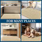 OLANLY Dog Door Mat for Muddy Paws 24x16, Absorbs Moisture and Dirt, Absorbent Non-Slip Washable Doormat, Quick Dry Chenille Mud Mat for Dogs, Entry Indoor Entryway Carpet for Inside Floor, Sand