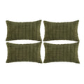 Fancy Homi 4 Packs Decorative Throw Pillow Covers for Living Room Couch Bed, Modern Farmhouse Boho Home Décor Accent Cushion Case, 24" x 12", Moss Green