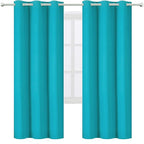 LEMOMO Teal Thermal Blackout Curtains/42 x 72 Inch/Set of 2 Panels Room Darkening Curtains for Bedroom