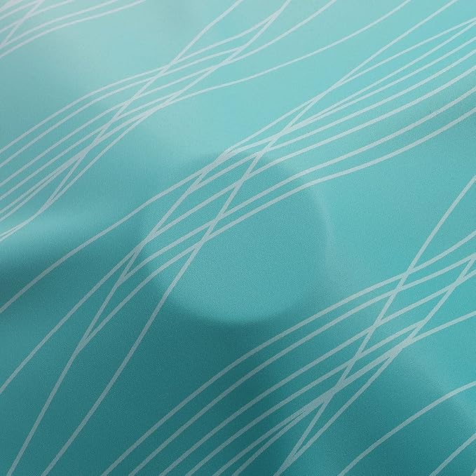 Estelar Textiler Teal and Greyish White Blackout Curtains 54 Inch Length, Light Blocking Gradient Grommet Drapes for Living Room, Thermal Insulated Ombre Curtains for Bathroom,42Wx54L,2 Panels
