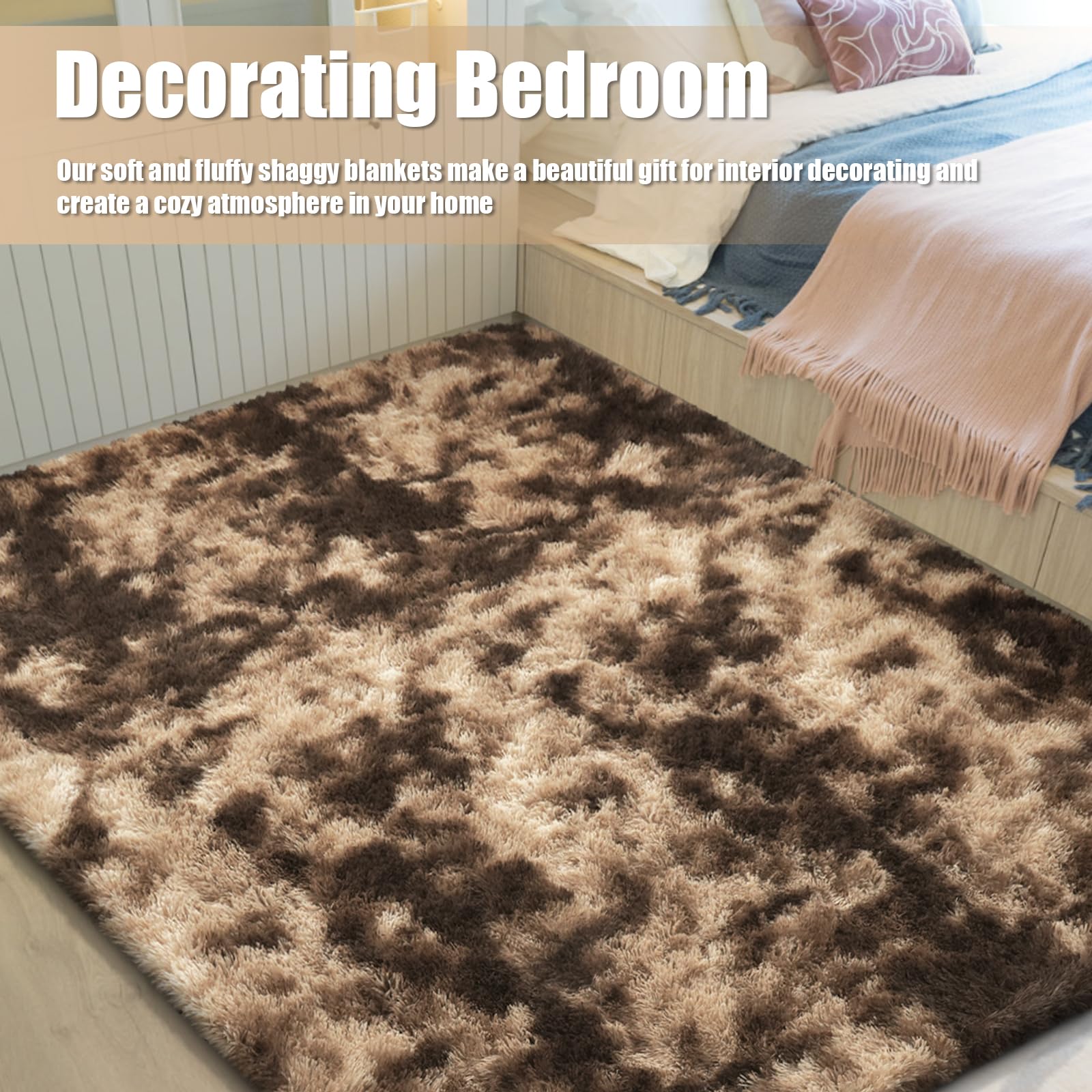 8x10 Fluffy Area Rugs for Living Room,Large Shag Area Rug for Bedroom