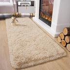 Chicrug Soft Runner Rugs for Bedroom Living Room Plush Fluffy Rug 2x5 Feet, Shag Furry Area Rug Carpet Non Shedding for Nursery Children Kids Girls Room Home Decorative, Camel