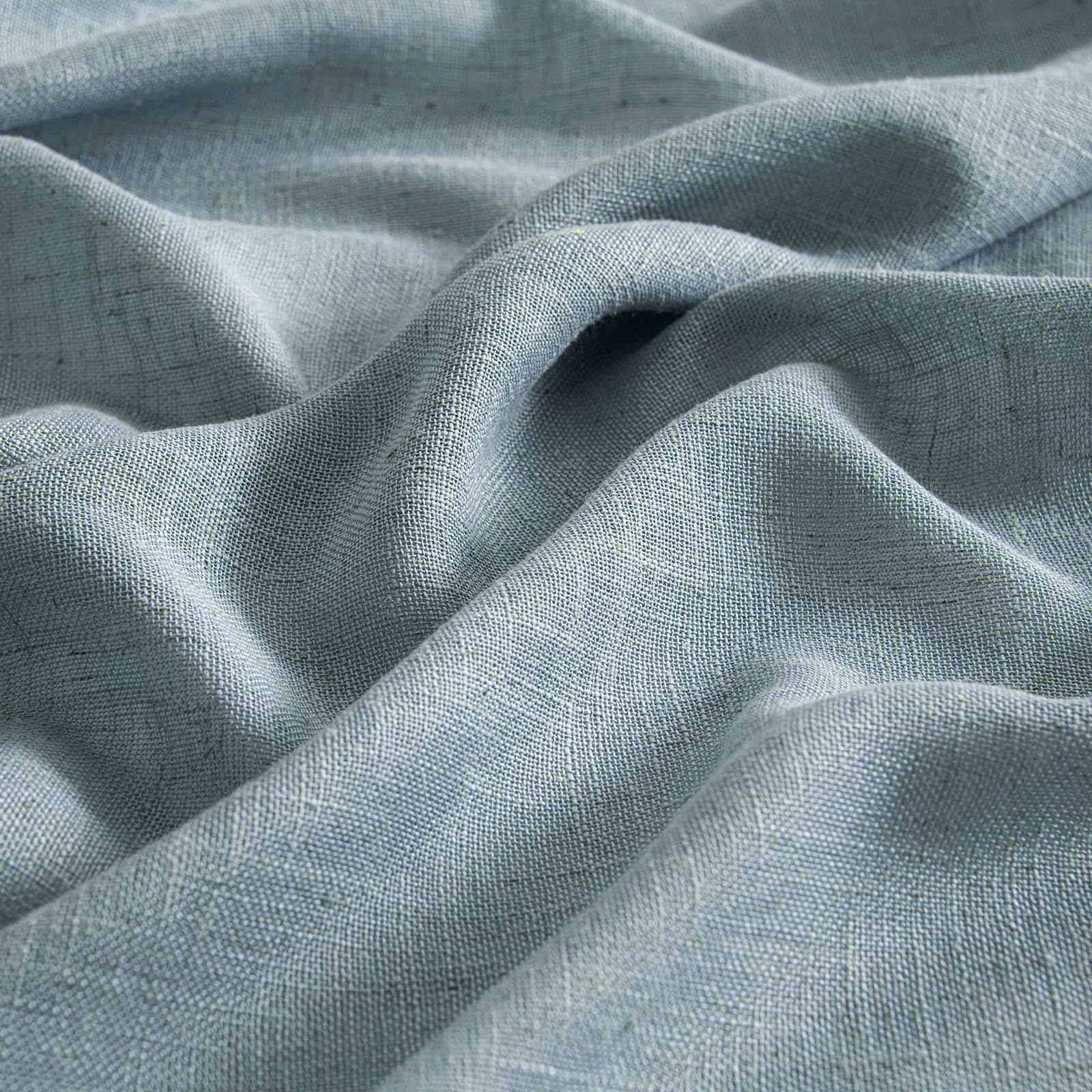 MIULEE Dusty Blue Linen Curtains 52x108 Inch Long Soft Thick Linen Textured