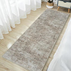 2'6''x8' Runner Rugs Washable Rug: Modern Abstract Living Room Rug Soft Anti-Skid Thin Carpet Indoor Floor Non-Shedding Carpets for Bedroom Dining Room Farmhouse Nursery Home Office Brown Black