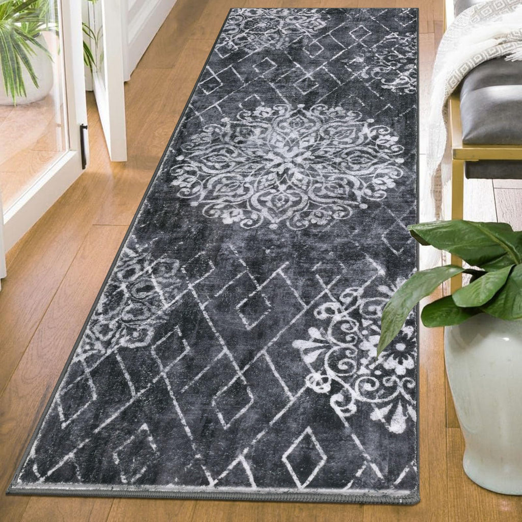 HEBE Hallway Runner Rug 2'x6', Washable Non Slip Kitchen Rug Runner