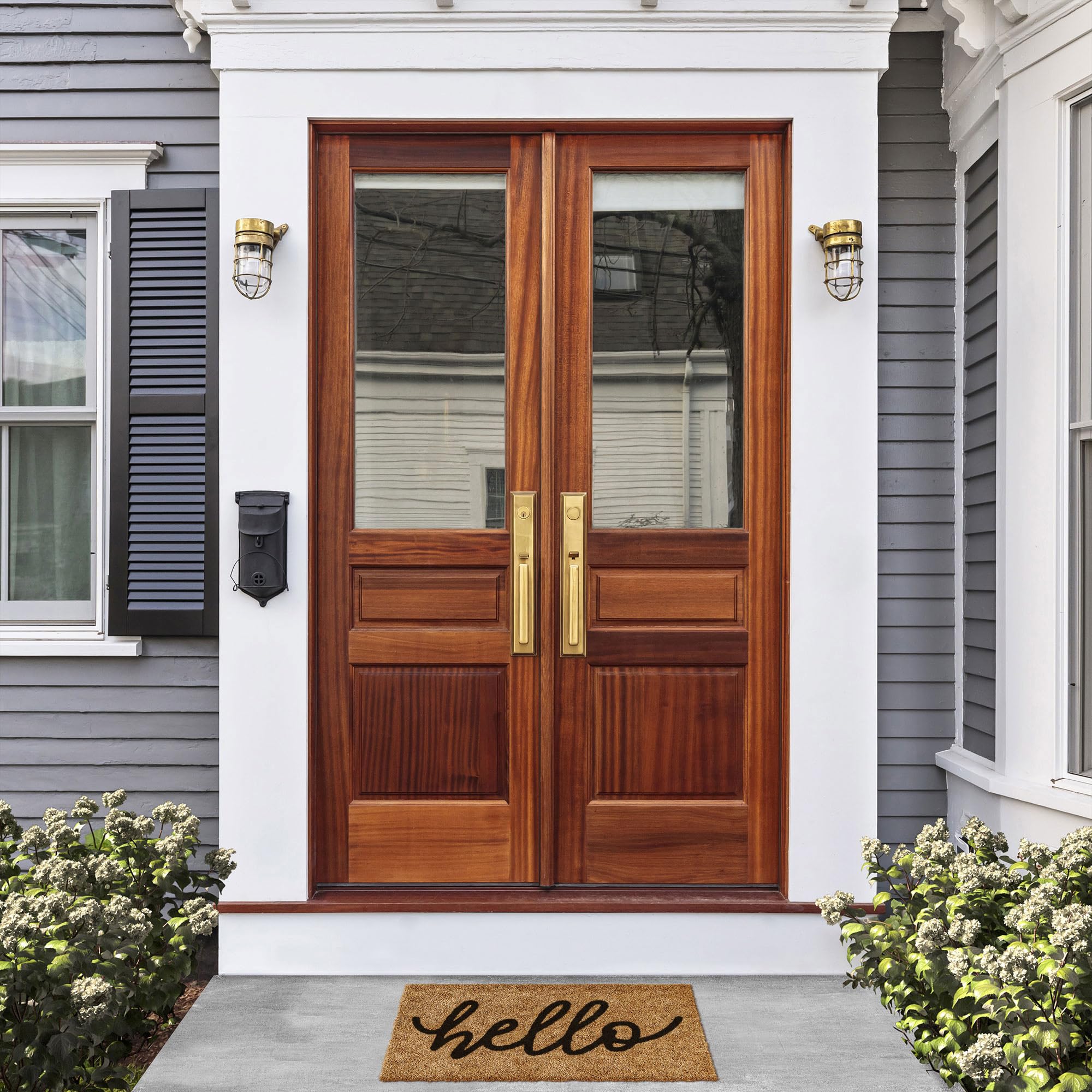 Barnyard Designs Front Door Welcome Mat (Hello, 30x17)