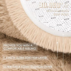 OLANLY 5x8 Machine Washable Large Area Rugs for Living Room, Bedroom, Soft Fluffy Shaggy Bedside Rug, Indoor Floor Carpet for Kids Girls and Boys, Dorms, Nursery, Home Decor Aesthetic, Beige