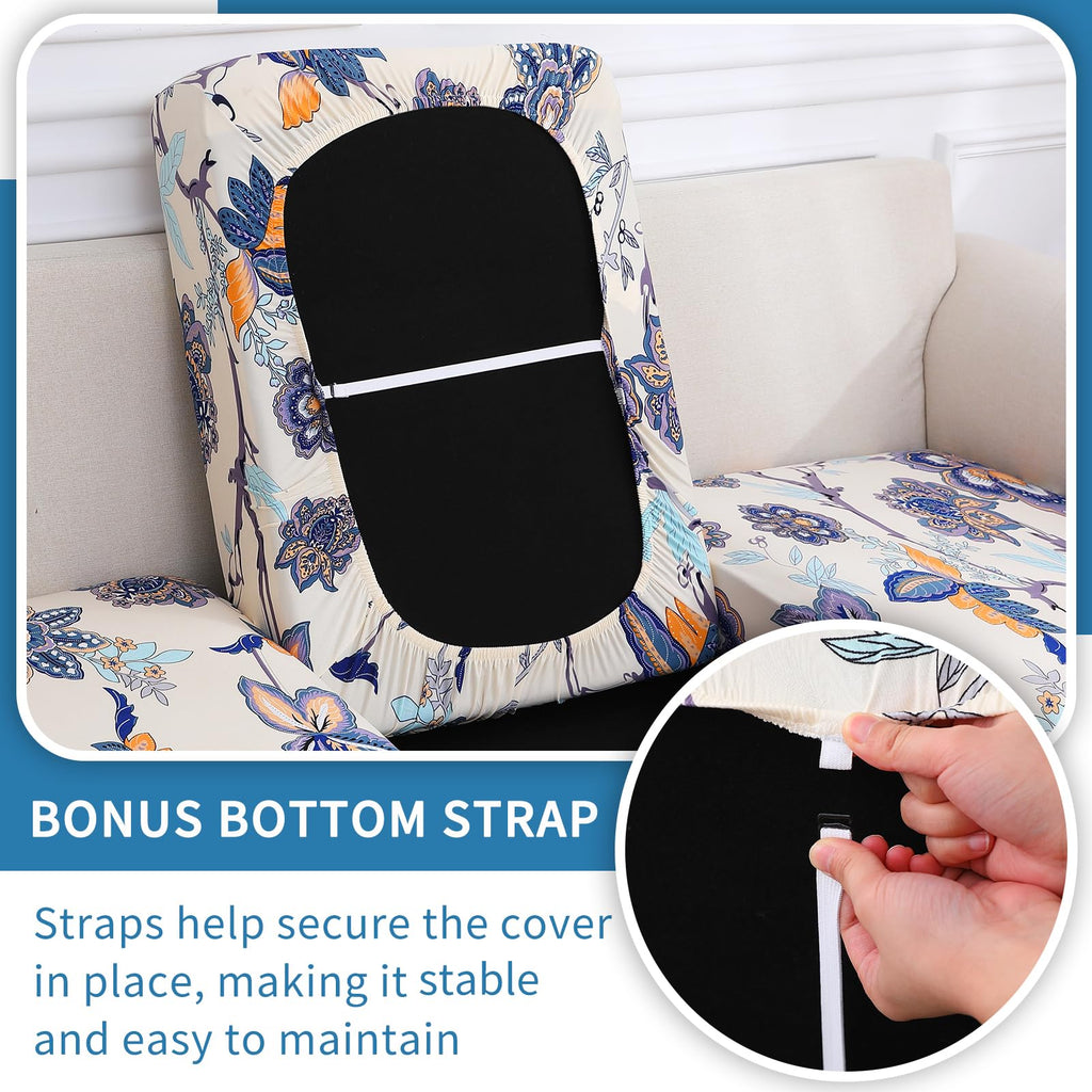 hyha Printed Couch Cushion Covers, Sofa Covers Washable for Cushion Couch