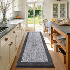 60x24 Long Bathroom Rugs Washable Non Slip, Dark Grey Bath Mat for Bathroom Floor Tub, Soft Absorbent Quick Dry Mats for Shower, Bathtub,Home Decor