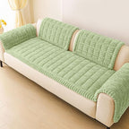 hyha Couch Covers for Dogs Washable, Non Slip Plush Dog Sofa Protectors, Fuzzy Pet Couch Covers for 3 Cushion Sofa Pet Friendly (Green, 27.6" x 59")