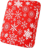hyha Printed Couch Cushion Covers, Floral Sofa Covers Washable for Cushion Couch, Stretch Pattern Outdoor Cushion Covers for Patio Furniture with Elastic Bottom(Small, Christmas Snowflakes)