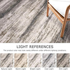 KOZYFLY Small Area Rug 2x3 Rug Entryway Rugs Modern Abstract, Washable Kitchen Rug Non-Slip Soft Rug, Black Brown Striped Entryway Rugs Abstract Print Faux Wool Doormat for Bedside Entrance