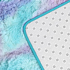 Shag Area Rug, 4 X 6 Tie-Dyed Plush Fuzzy Rugs for Living Room, Ultra Soft Fluffy Furry Rug for Bedroom, Indoor Carpet Nursery Rugs for Kids Room Home Decor, Rainbow