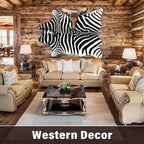 AROGAN Premium Faux Zebra Hide Rug 5.2 x 6.2 Feet, Sturdy and Large Size Bear Print Rugs, Suitable for Bedroom Living Room Western Decor, Faux Fur Animal Carpet, Black and White