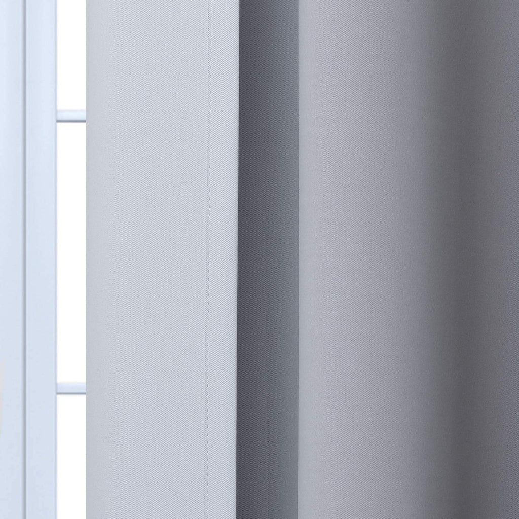 Yakamok Ombre Curtains Black and Greyish White for Living Room,62Wx96L