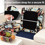 hyha 14Pcs Patio Cushion Covers, Stretch Outdoor Couch Cushion Covers Replacement, Washable Outdoor Chair/Sofa Slipcovers for Patio Furniture Cushions Protector with Elastic Bottom(Floral,Cover Only)