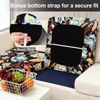 hyha 12Pcs Patio Cushion Covers, Stretch Outdoor Couch Cushion Covers