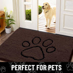 Smiry Dog Door Mat for Muddy Paws, Absorbent Non Slip Dirt Trapper, 36x24