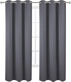 LEMOMO Grey Thermal Blackout Curtains/42 x 84 Inch/Set of 2 Panels Room Darkening Curtains for Bedroom