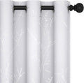 Deconovo Living Room Curtains 63 Inches Long, Blackout Curtains for Bedroom