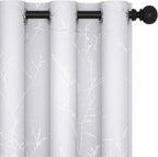 Deconovo Living Room Curtains 63 Inches Long, Blackout Curtains for Bedroom