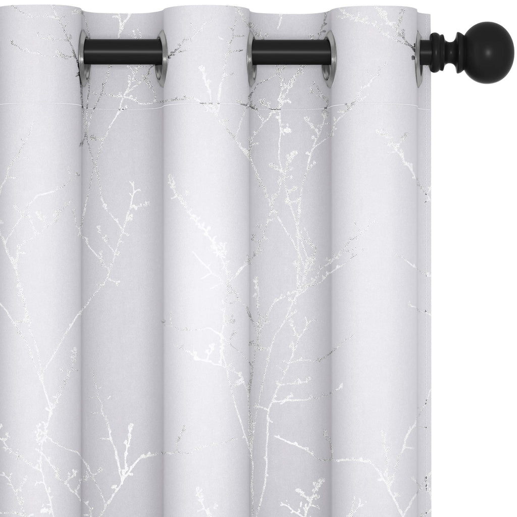 Deconovo Living Room Curtains 63 Inches Long, Blackout Curtains for Bedroom