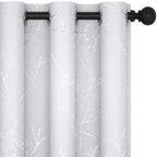 Deconovo Living Room Curtains 63 Inches Long, Blackout Curtains for Bedroom