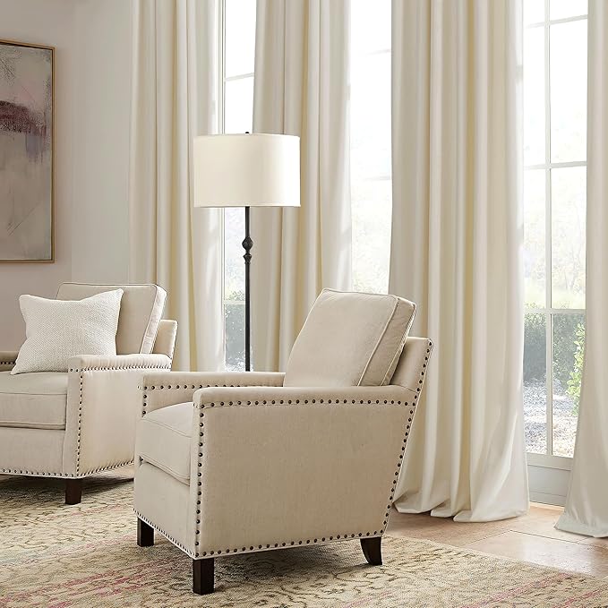 RYB HOME Beige Velvet Curtains 72 inches with Hook Belt, Soft Fabric Room Darkening Thermal Insulated Luxurious Home Decor Curtains for Living Room Bedroom, W 52" x L 72", 2 Panels Set