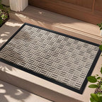 Mibao Front Door Mat, Heavy Duty Durable Welcome Mat for Outdoor Indoor, Dirt Trapper Waterproof Super Absorbent Door Mat for Entryway Outside Patio Porch, 29.5" x 17", Beige