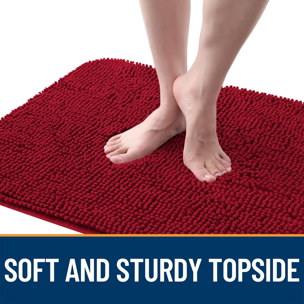 OLANLY Dog Door Mat for Muddy Paws 44x24, Super Absorbent Chenille Mud Mat