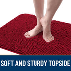 OLANLY Dog Door Mat for Muddy Paws 59x32, Super Absorbent Chenille Mud Mat