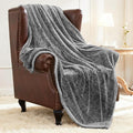 Exclusivo Mezcla Fuzzy Large Fleece Throw Blanket for Couch, Mixed Black